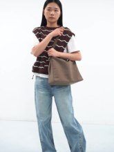 Tote bag for women, large capacity genuine cowhide casual high-end niche fashion shoulder underarm bag