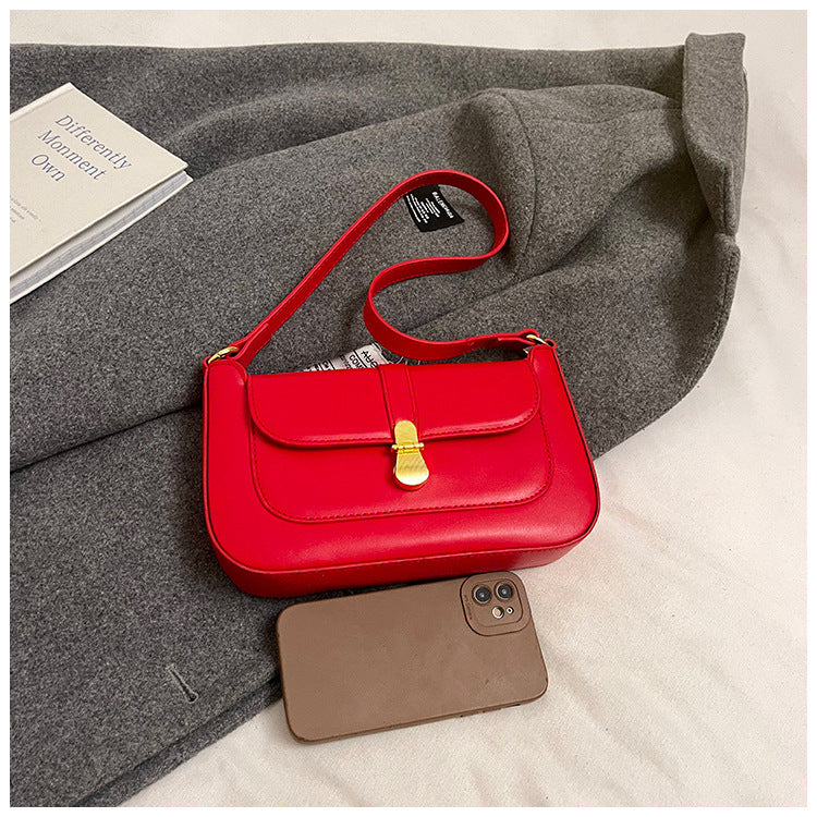 2025 new single-shoulder niche design fashionable ladies bag textured commuter handbag messenger bag temperament small bag
