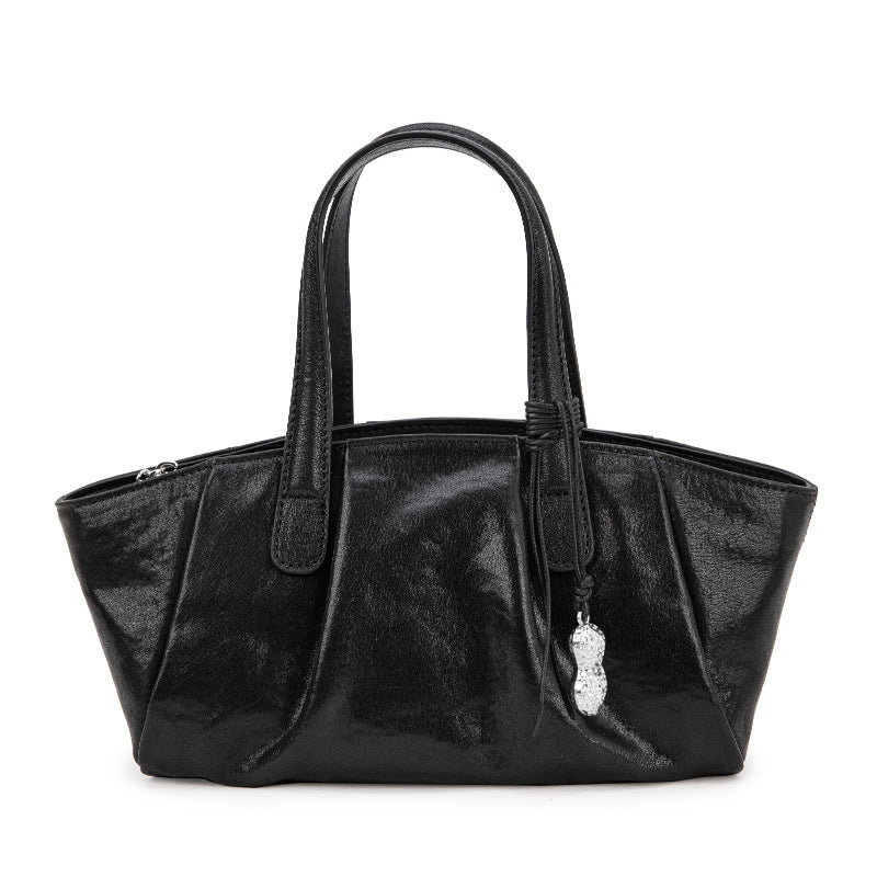 Tote bag for women, vegetable tanned top-layer genuine cowhide, one-shoulder, high-end 2024 new commuter bag