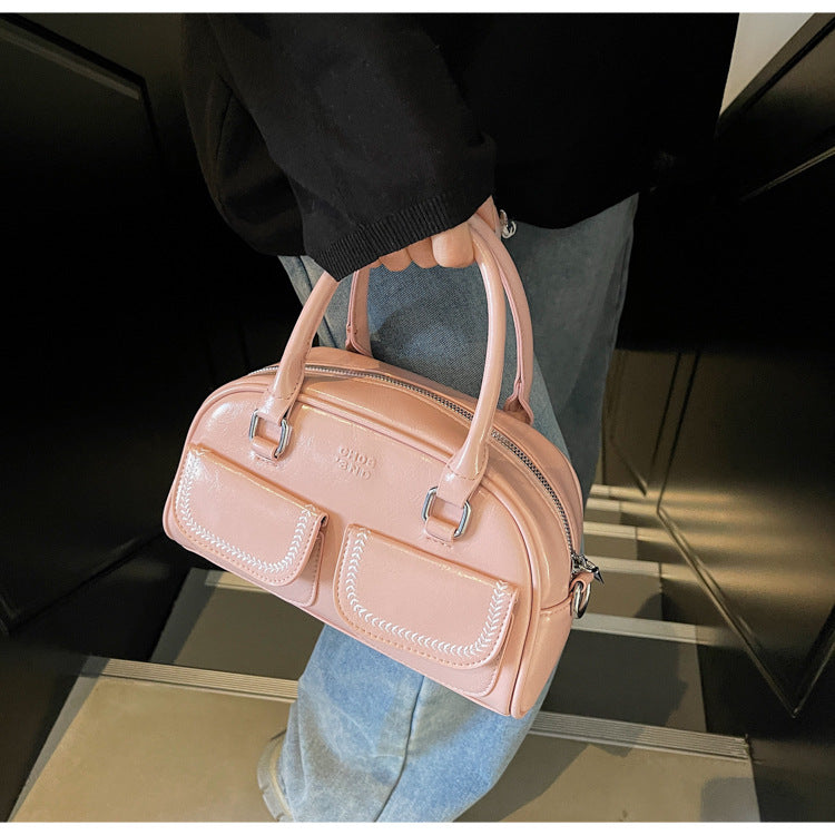 2025 new texture versatile shoulder bag fashionable and popular portable bowling bag