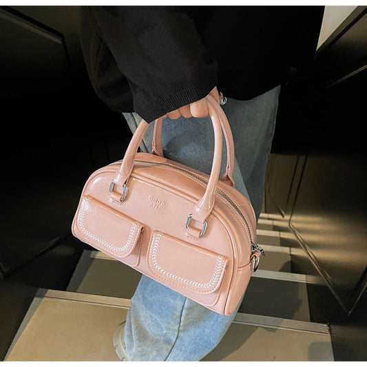 2025 new texture versatile shoulder bag fashionable and popular portable bowling bag