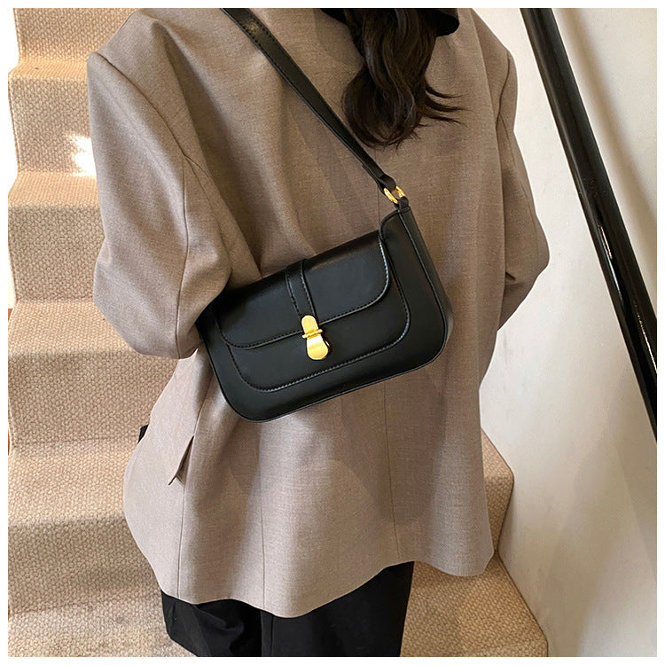 2025 new single-shoulder niche design fashionable ladies bag textured commuter handbag messenger bag temperament small bag