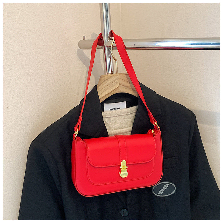 2025 new single-shoulder niche design fashionable ladies bag textured commuter handbag messenger bag temperament small bag
